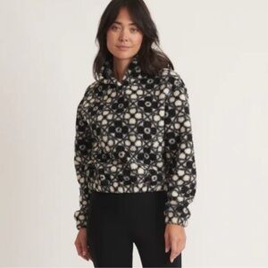 Marine Layer Faux Sherpa Cropped Hoodie